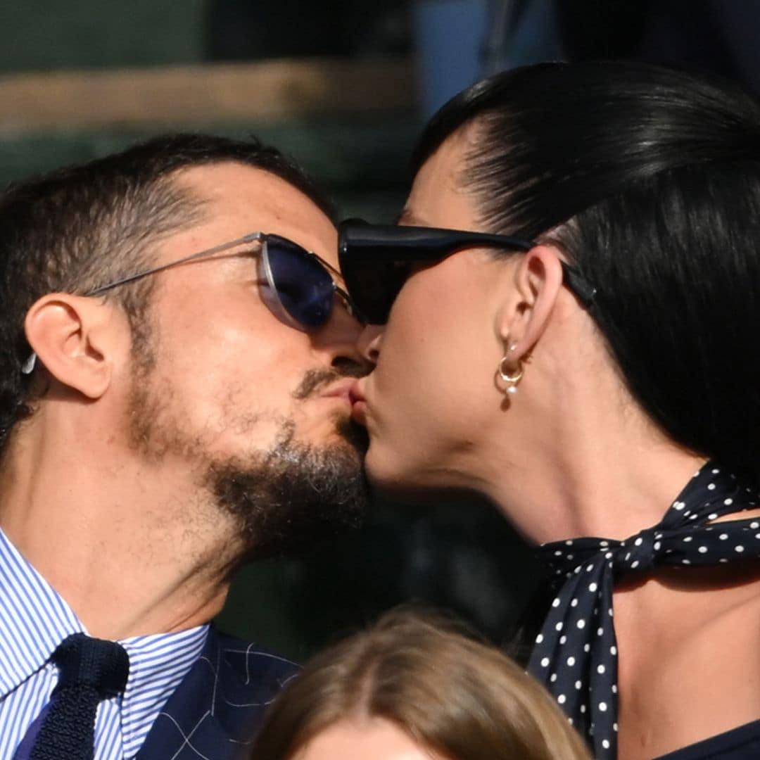 Orlando Bloom y Katy Perry, torneo de besos en Wimbledon