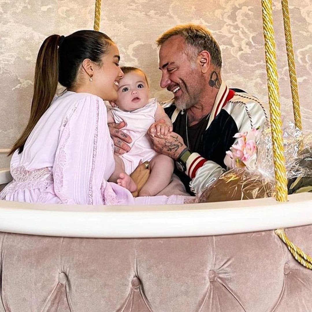 Sharon Fonseca y Gianluca Vacchi celebran el primer cumpleaños de su hija con fotos inéditas de su nacimiento