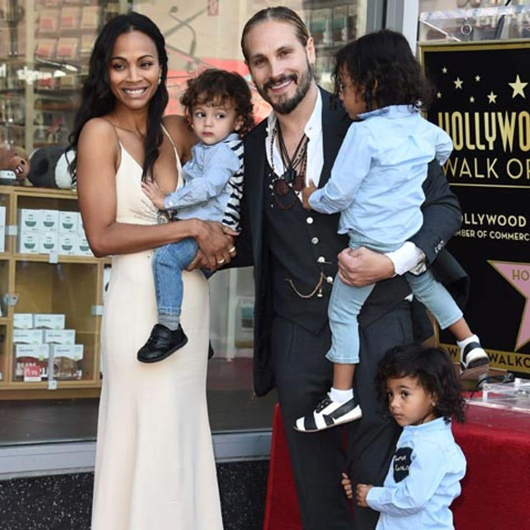 La de la fama y su familia, las dos 'estrellas' de Zoe Saldana