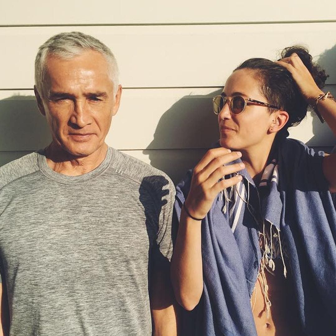 Jorge Ramos con su hija Paola 