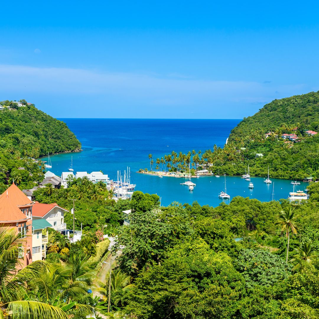 Bahía Marigot, Santa Lucía, Caribe 