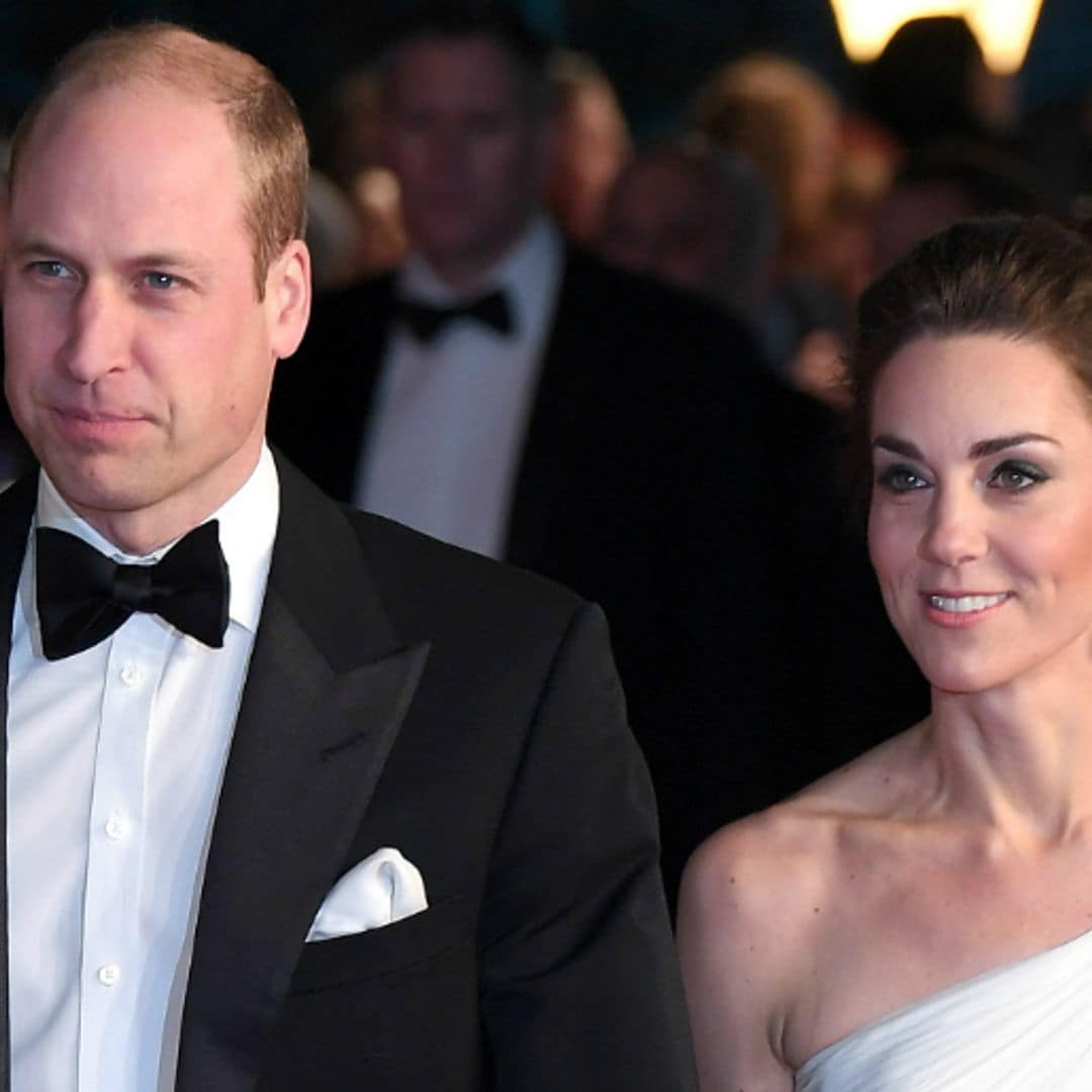 Kate Middleton y el príncipe William deslumbran en los BAFTA con un homenaje a la princesa Diana