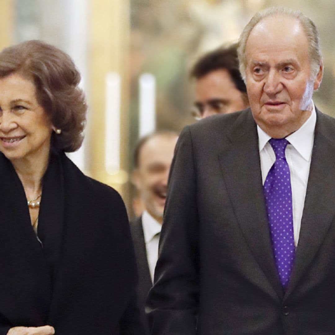 Don Juan Carlos y doña Sofía inauguran la nueva iluminación de la Basílica Papal en Roma