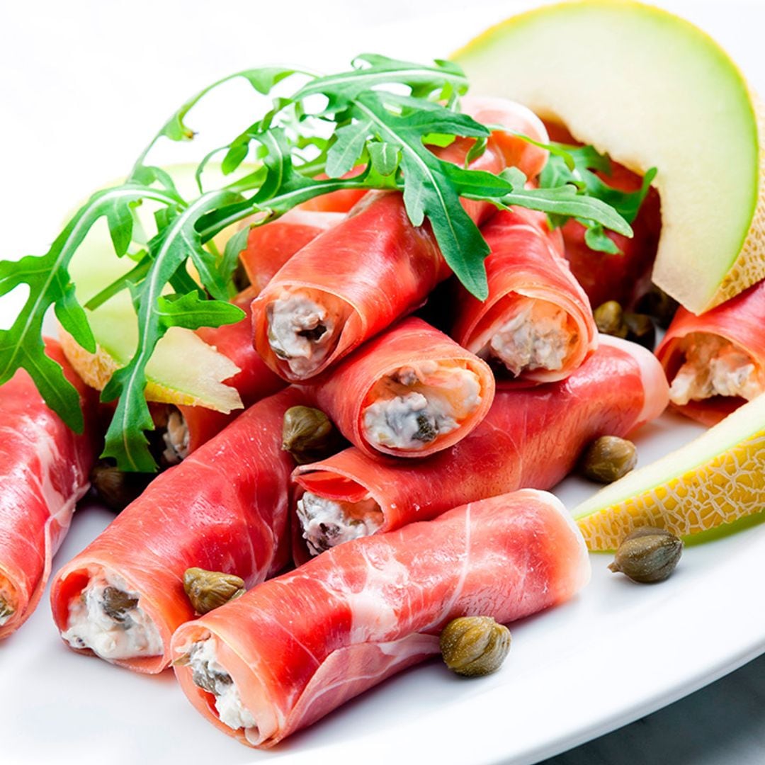 Rollitos de jamón con melón