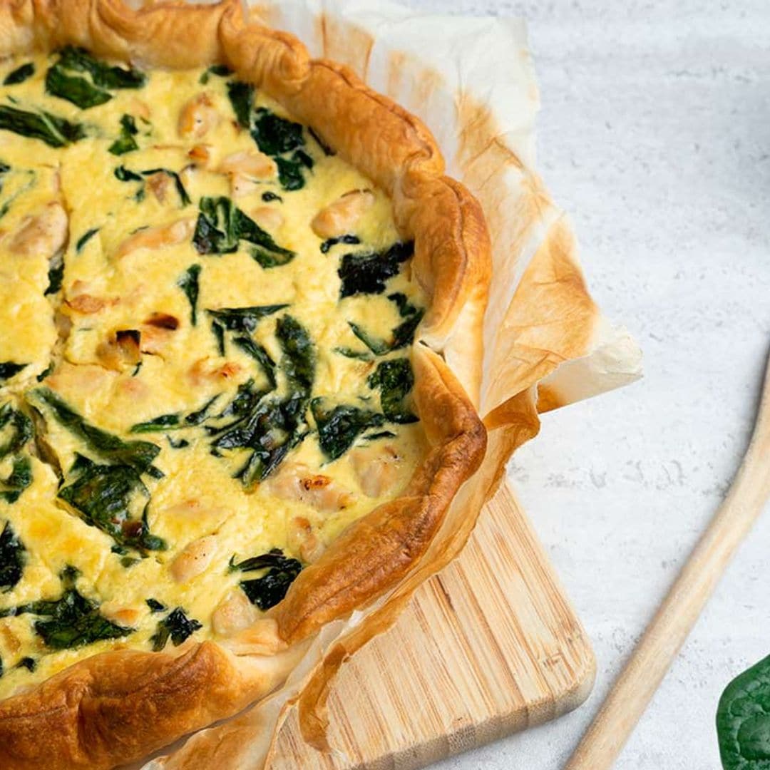 Quiche de acelgas y pollo