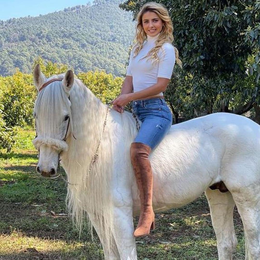 Michelle Renaud sufre fuerte accidente montando a caballo