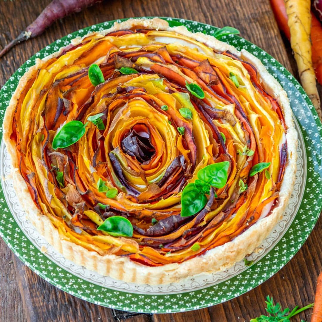 Tarta de zanahorias de tres colores