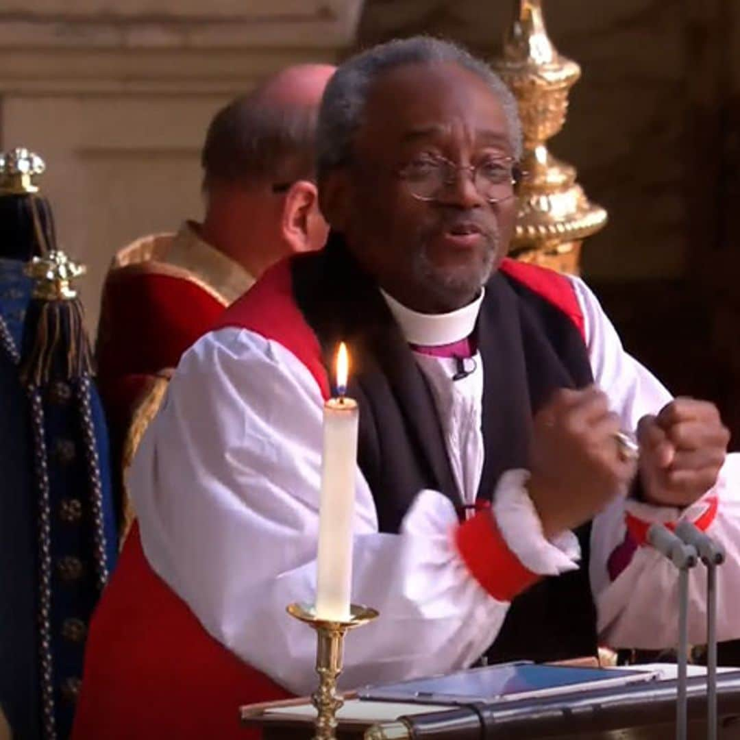 La emoción del reverendo Michael Bruce Curry en su sermón a los novios