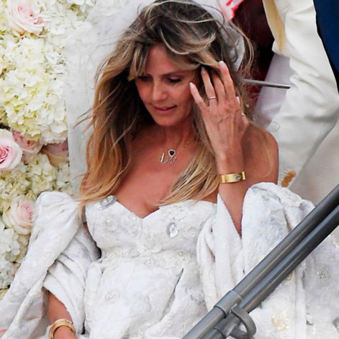 ¡Novia a bordo! Heidi Klum elige un llamativo vestido en su boda con Tom Kaulitz