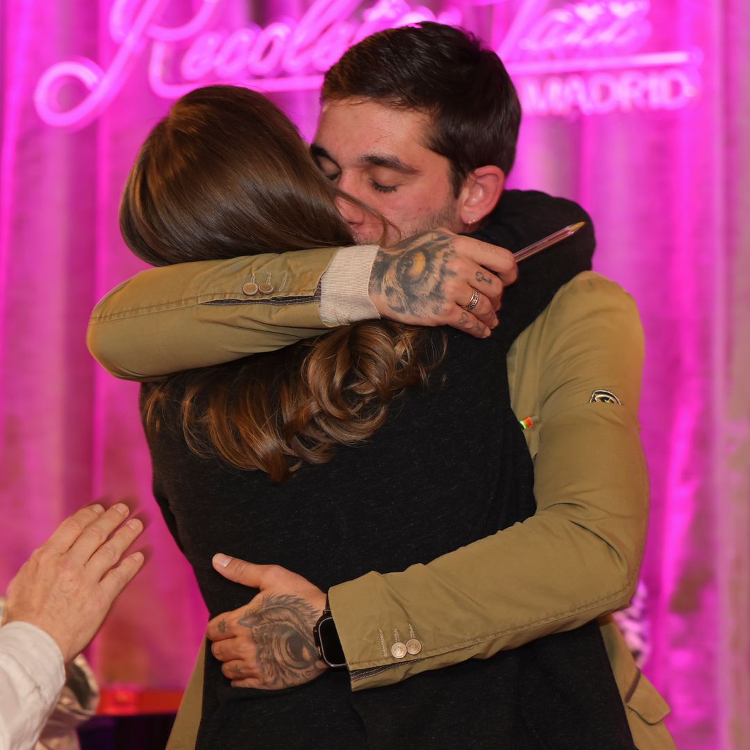 Actors Victor Elias and Natalia Sánchez during book premiere Yo sostenido in Madrid on Monday, 9 December 2024.