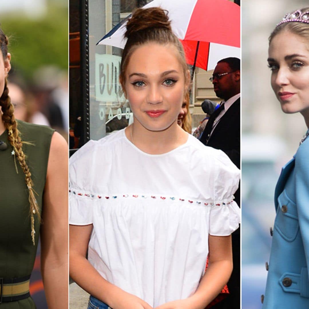 ¡Al mal tiempo buena cara! Maddie Ziegler y 8 peinados de 'celebs' para un día de lluvia