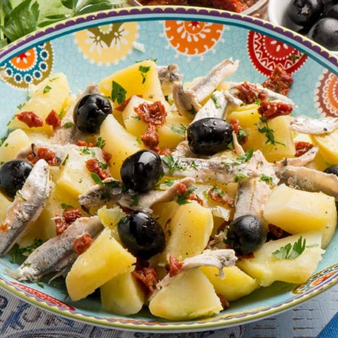 Ensalada de patatas con anchoas