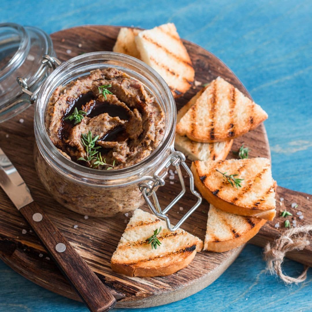 Paté de judías y champiñones