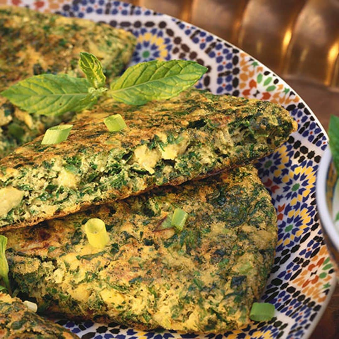 Tortilla de verduras a la hierbabuena