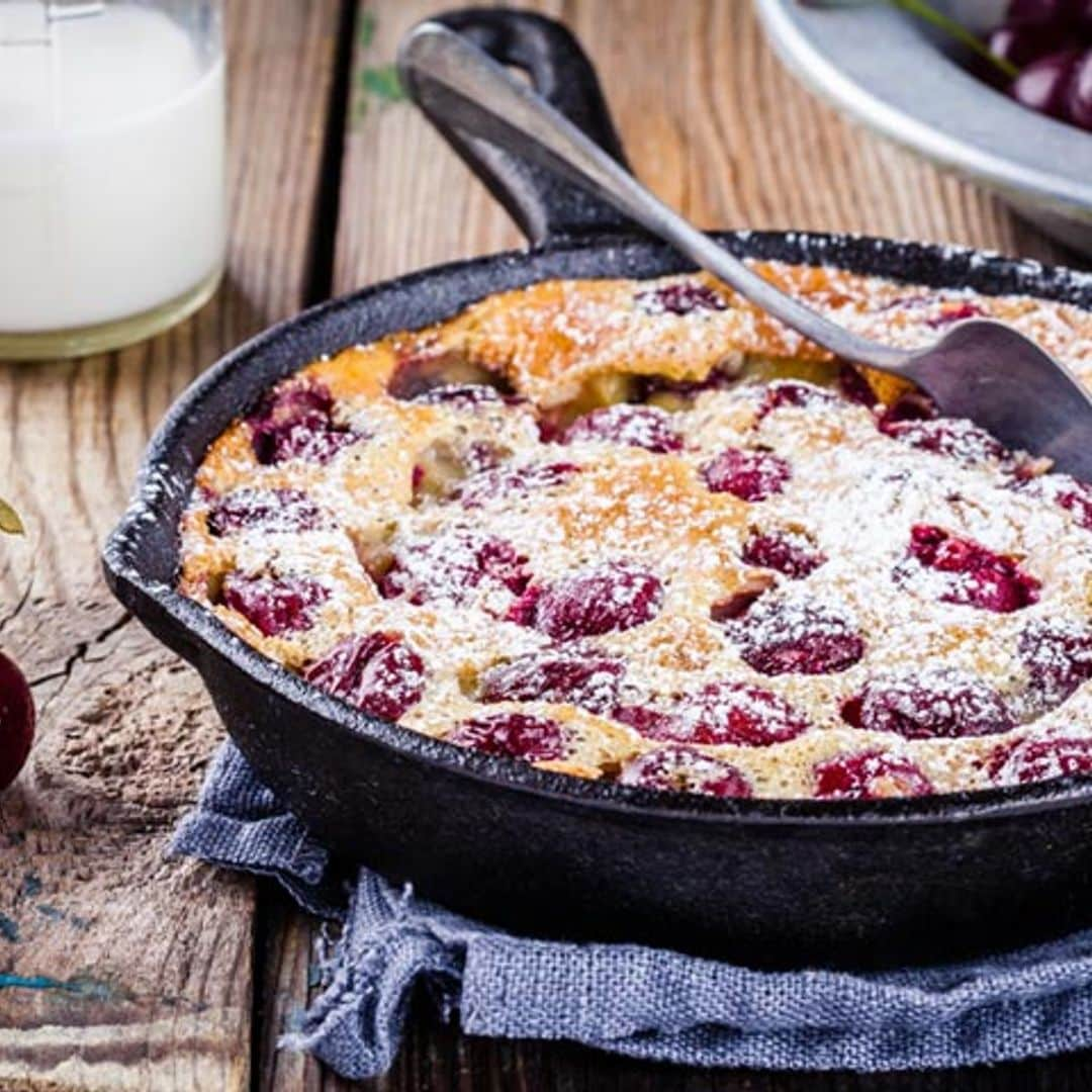 Tarta clafoutis de cerezas