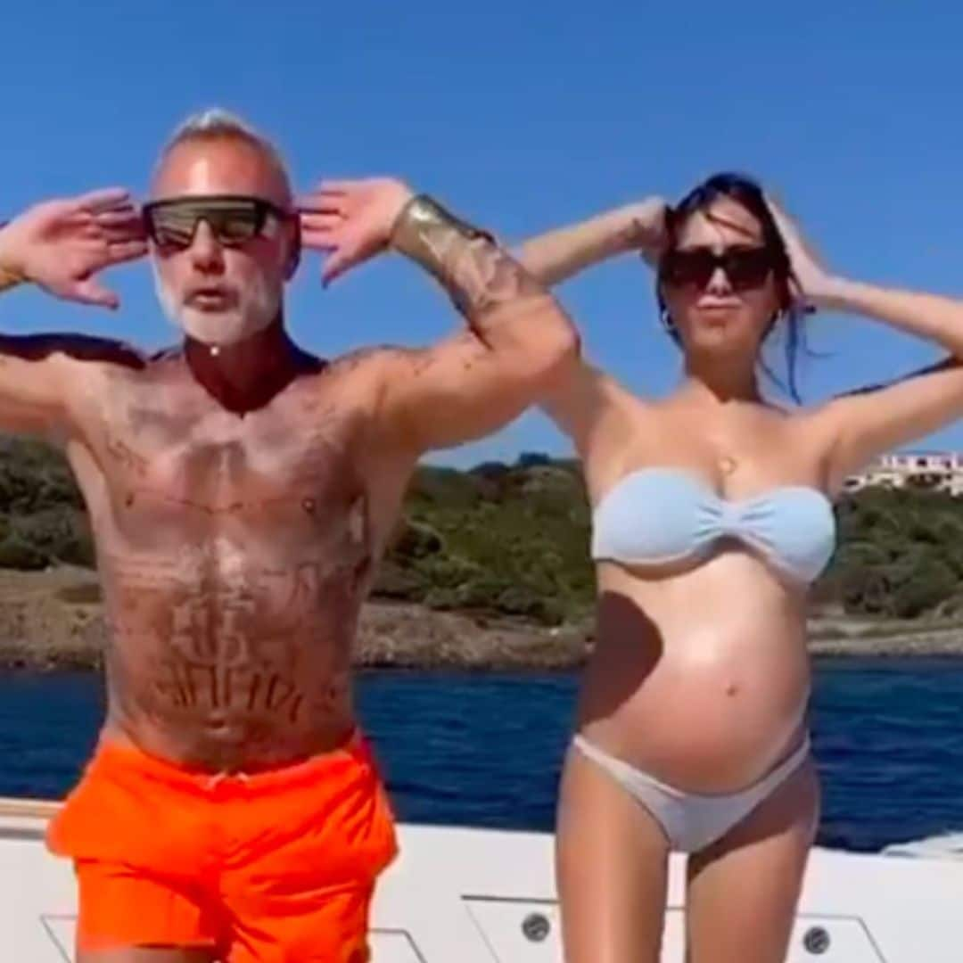 El divertido baile de Gianluca Vacchi y su novia en la cubierta de un barco