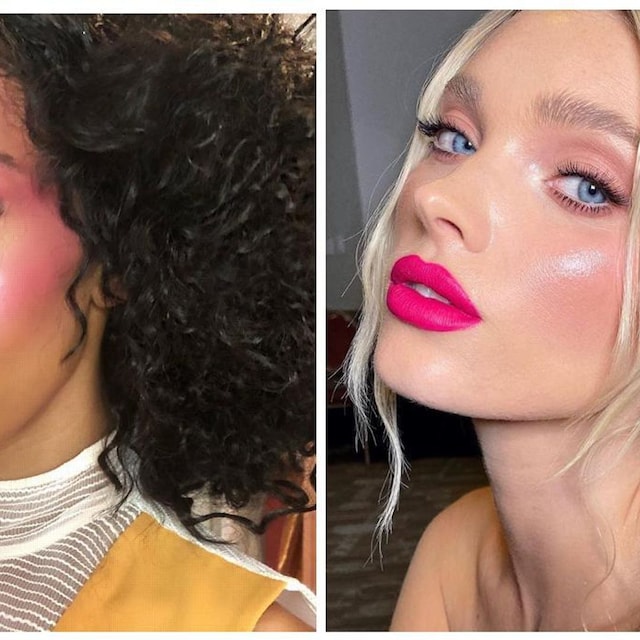 collage modelos con makeup pink 2020
