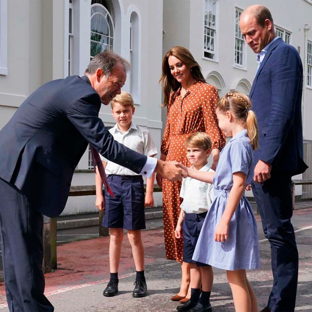 'Bienvenidos, altezas reales': los detalles en vídeo del primer día de colegio de George, Charlotte y  Louis