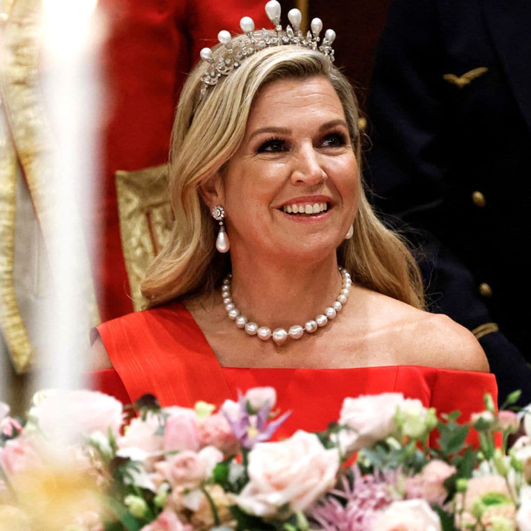 El fabuloso look de gala de Máxima: un vestido con curioso nombre y tiara con historia