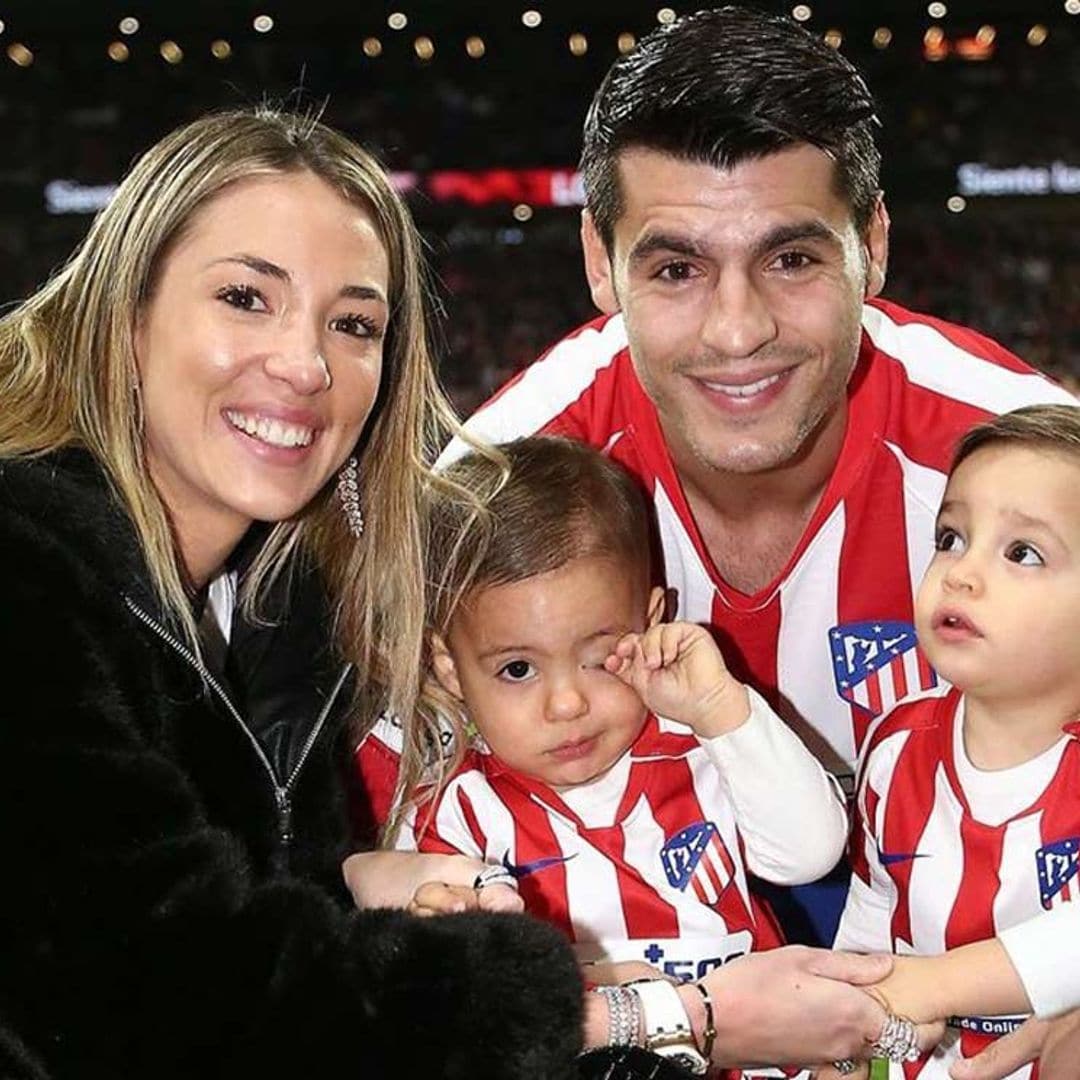 La efusividad de uno de los hijos de Alice Campello y Álvaro Morata cuando ve a su papá meter gol