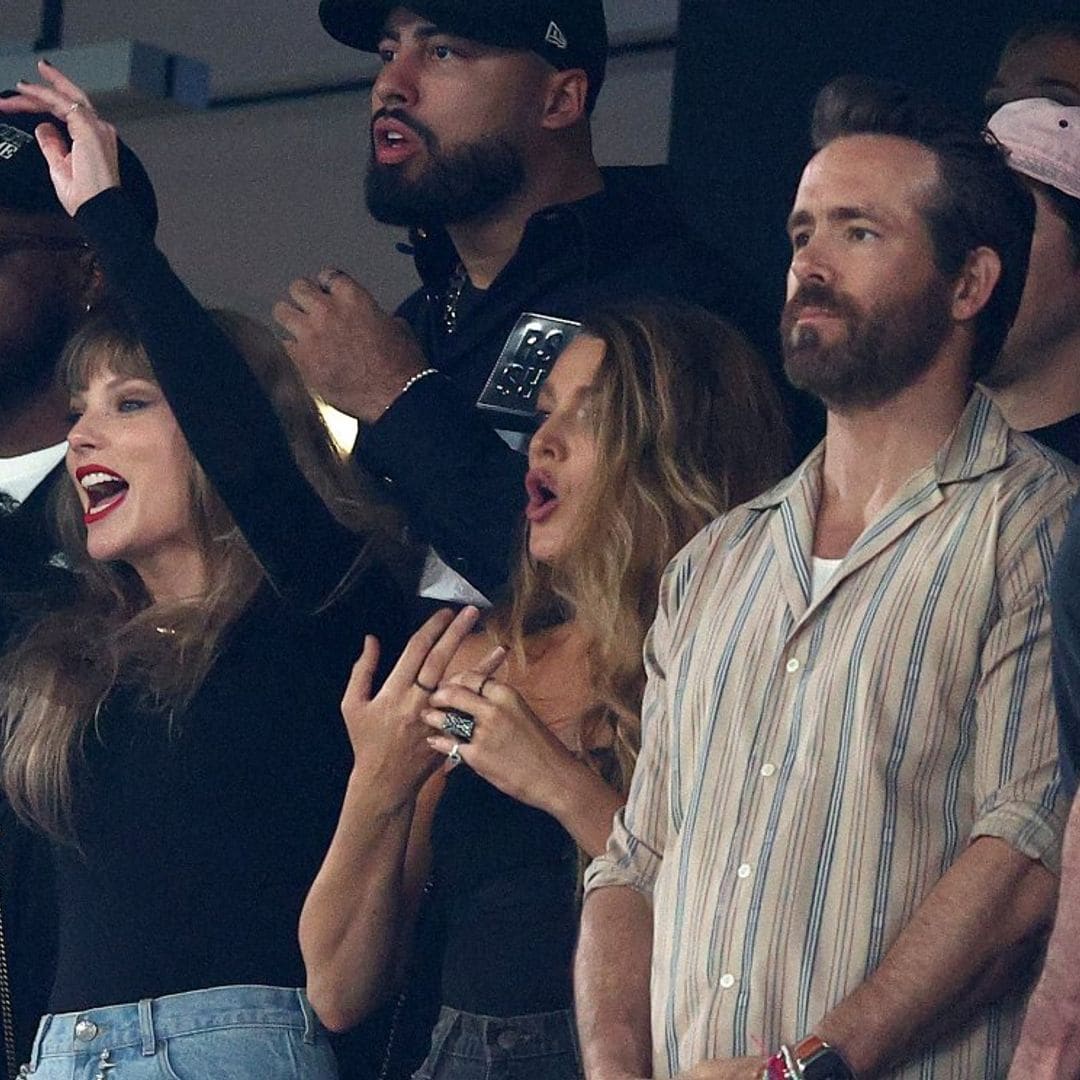 Con todo y Sophie Turner, Blake Lively y Ryan Reynolds, Taylor Swift aparece en el partido de Travis Kelce