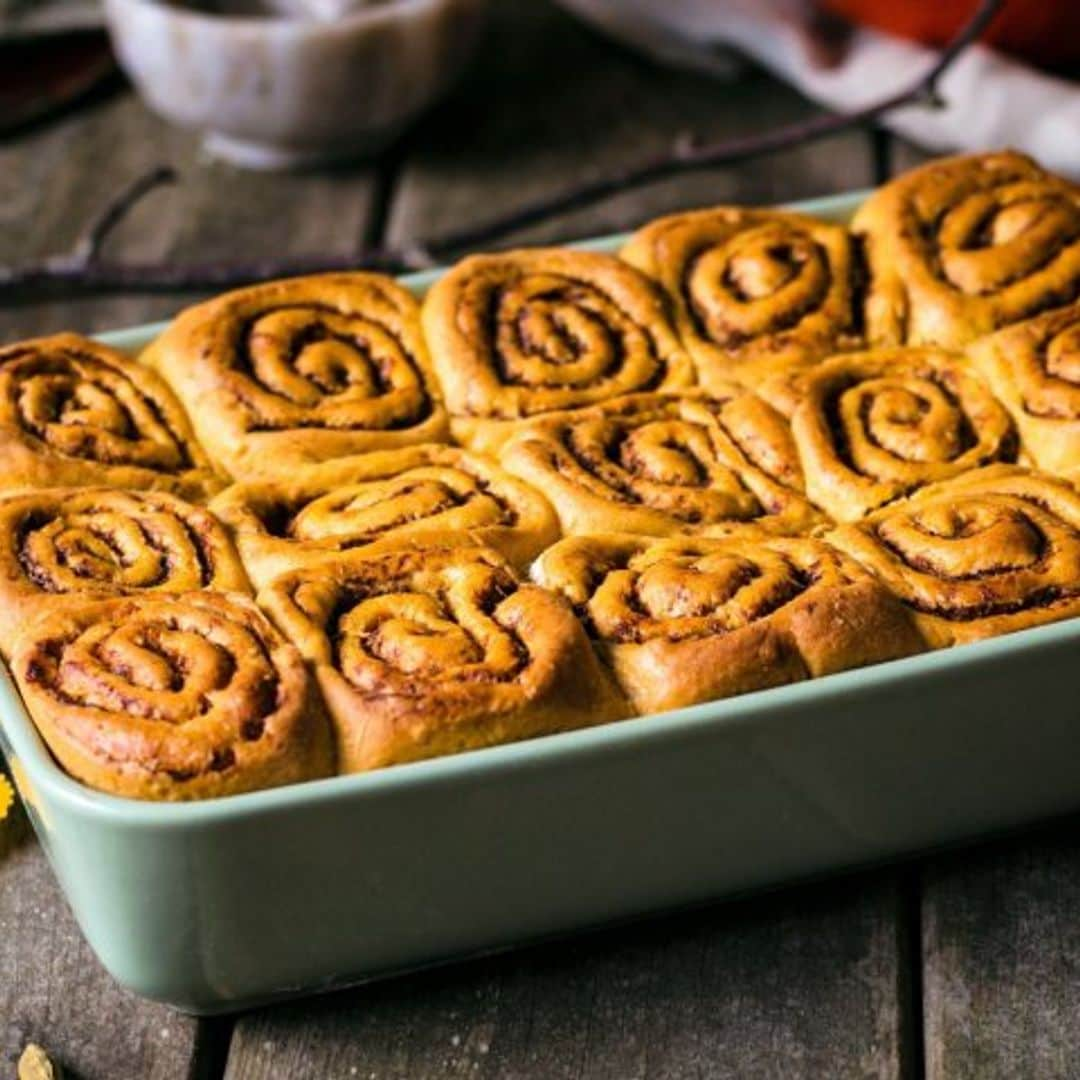 Rollos de canela con calabaza