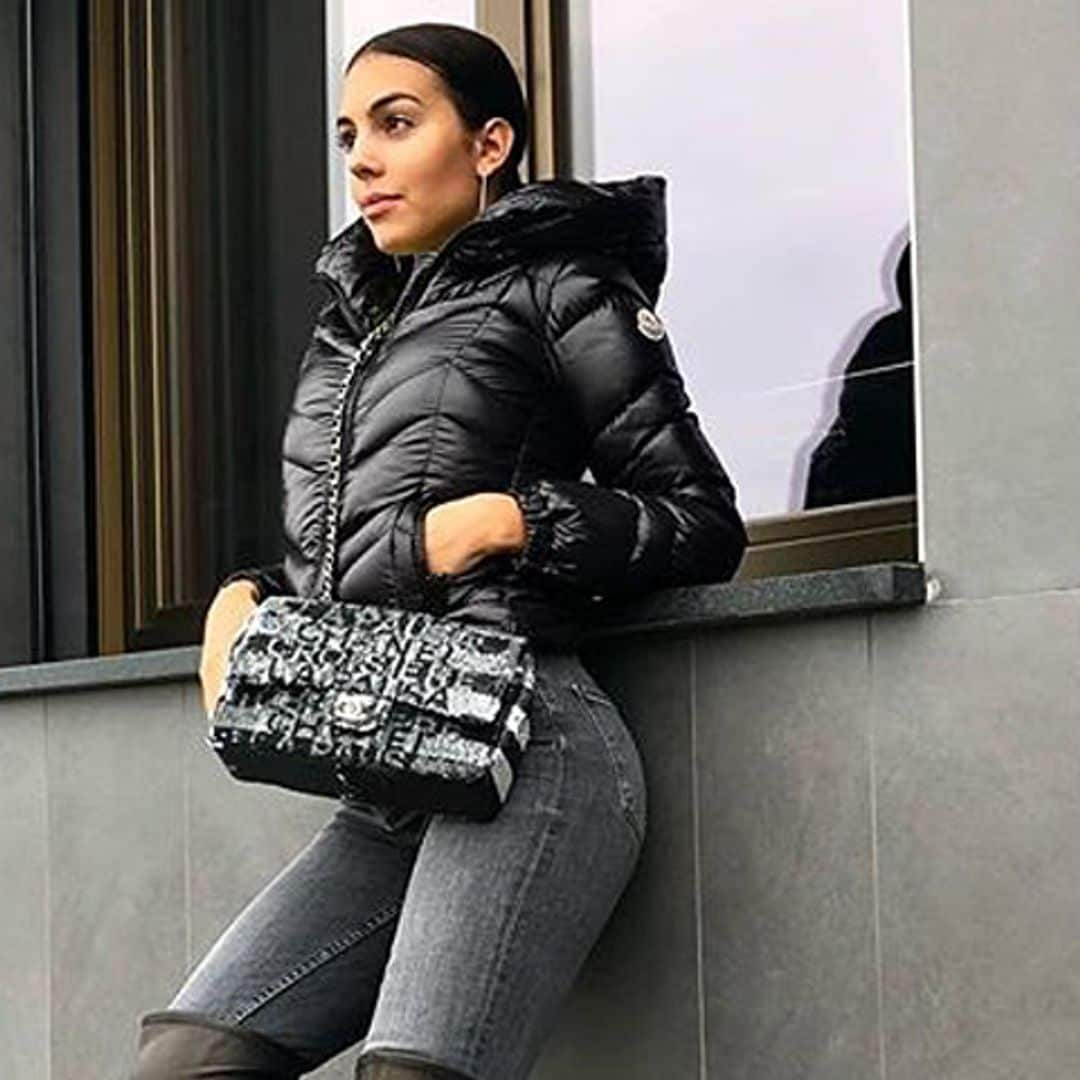 ¡Fuerza Juventus! El look talismán con el que Georgina Rodríguez apoya a Cristiano