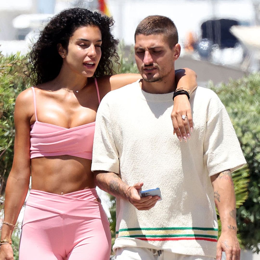 El futbolista Marco Verratti y su mujer, Jessica Aïdi, reaparecen en Ibiza tras ser atracados