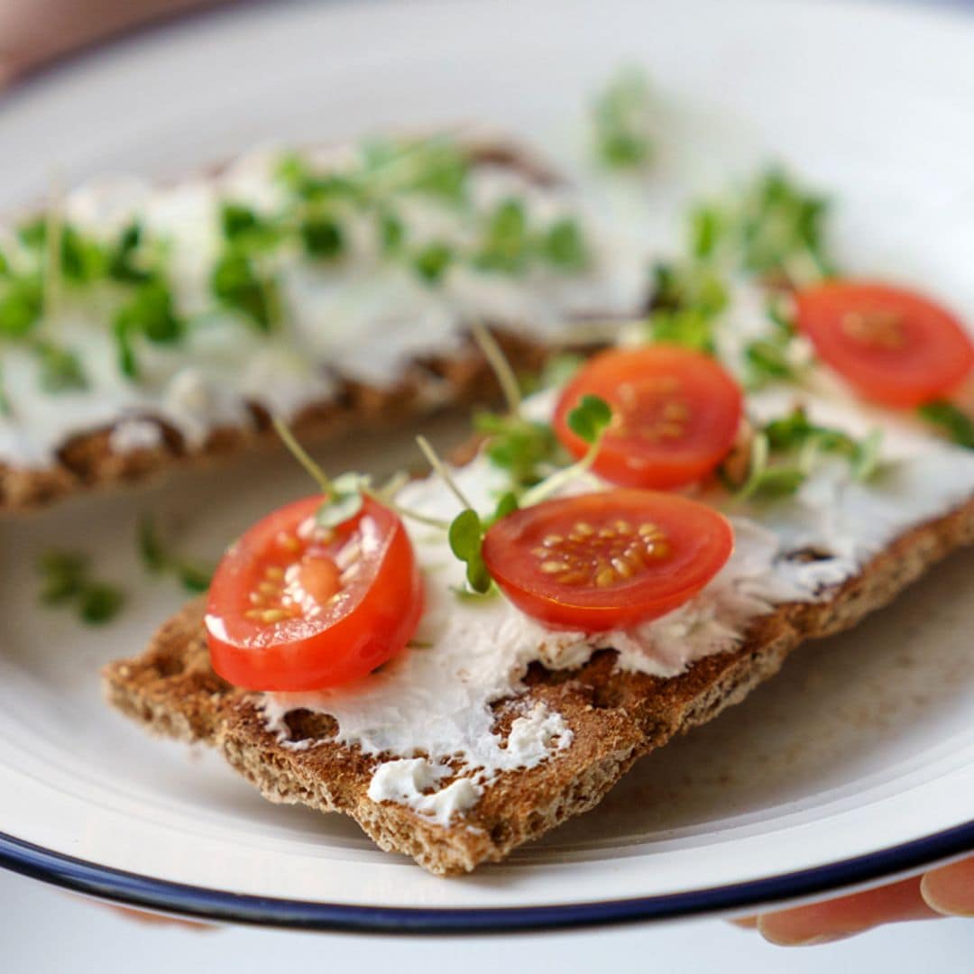 Tostadas de queso vegano de tofu