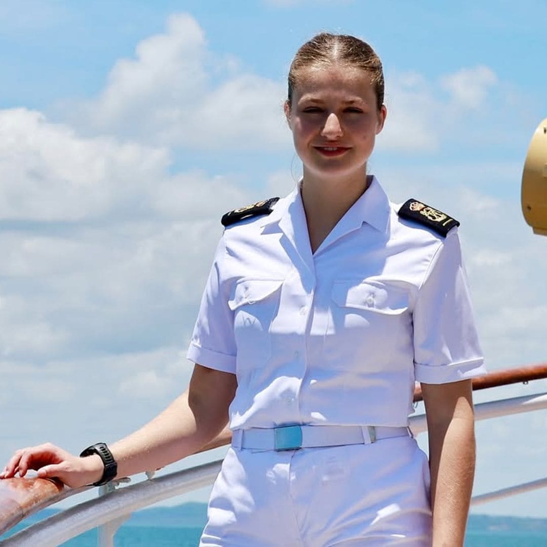 Las imágenes de la princesa Leonor en su llegada al puerto de Salvador de Bahía en Brasil