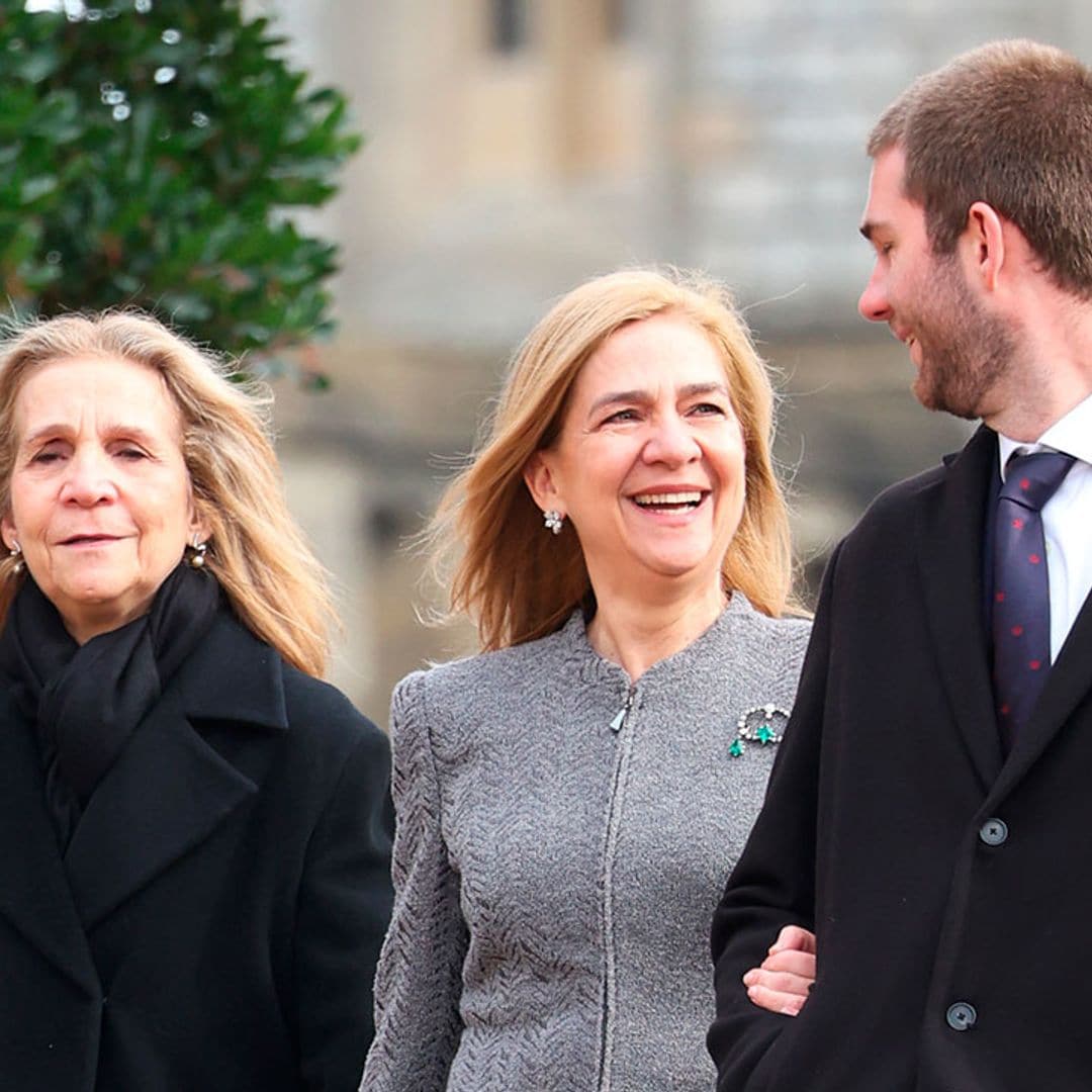 Juan Urdangarin acompaña a su madre y la infanta Elena en la misa en honor a Constantino de Grecia