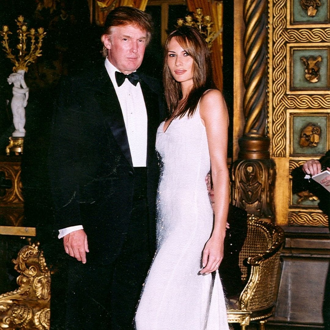 El impresionante vestido de novia que Melania Trump usó hace 20 años en su boda con Donald Trump