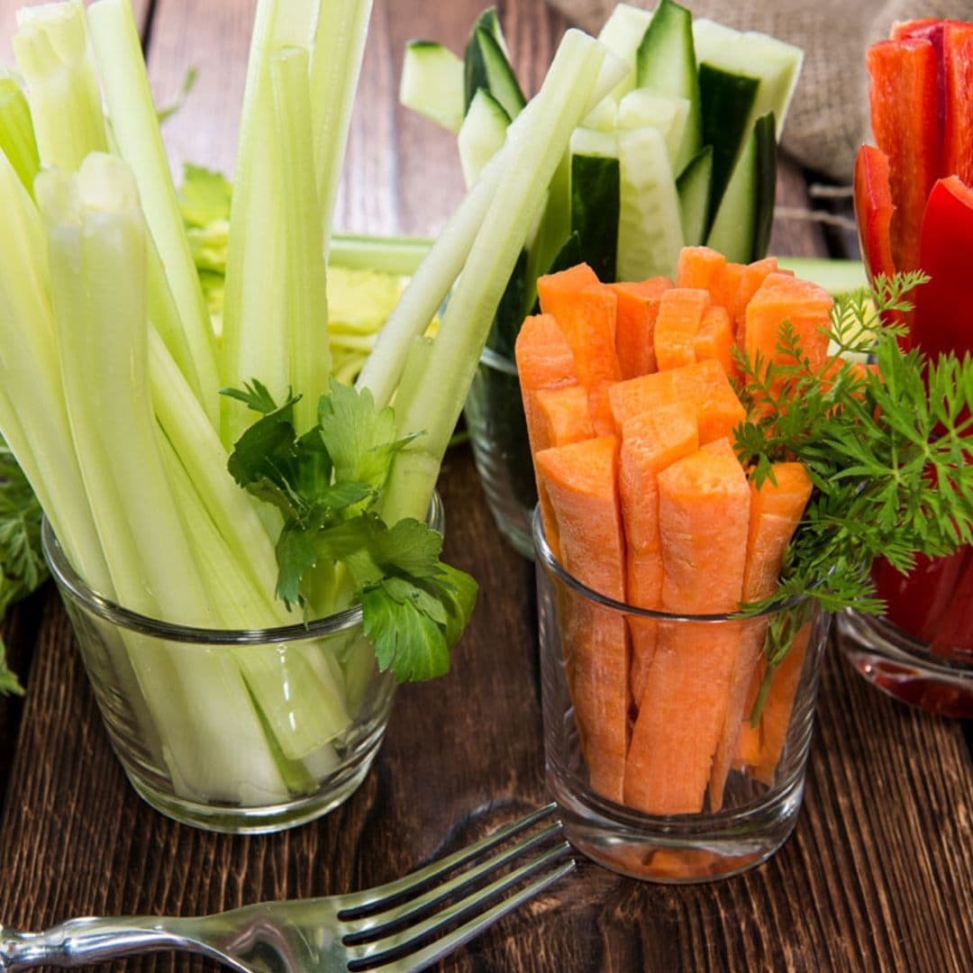 Crudités con salsa de yogur