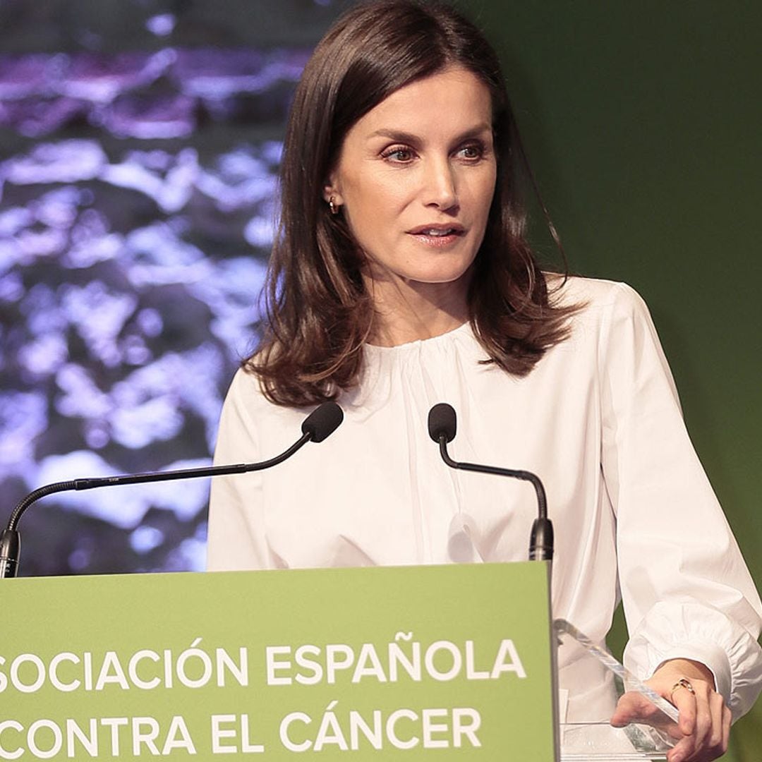 Doña Letizia en el día contra el cáncer: 'Hoy hablamos de lo que verdaderamente importa'