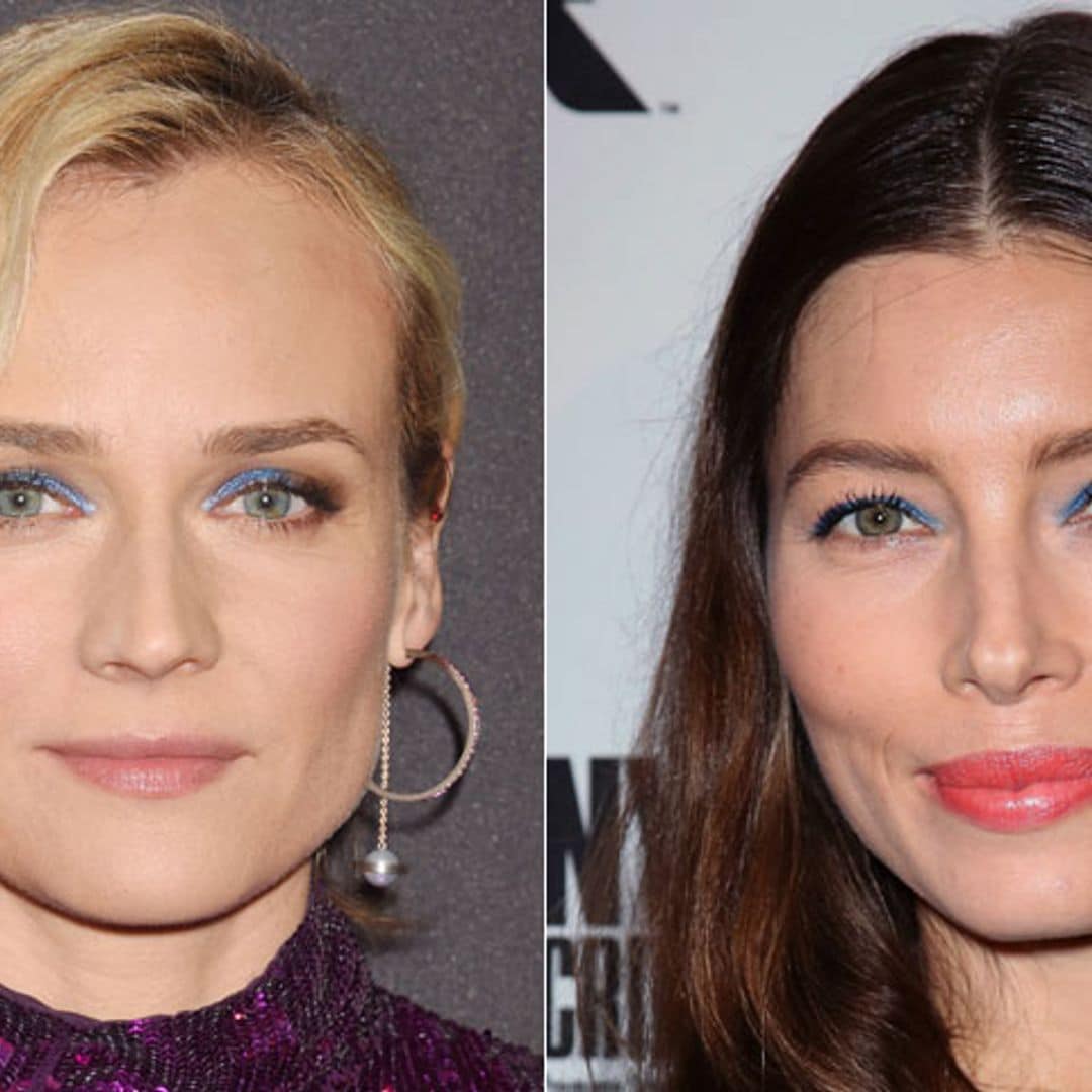 Miradas 'blue': Diane Kruger y Jessica Biel desafían al color de moda