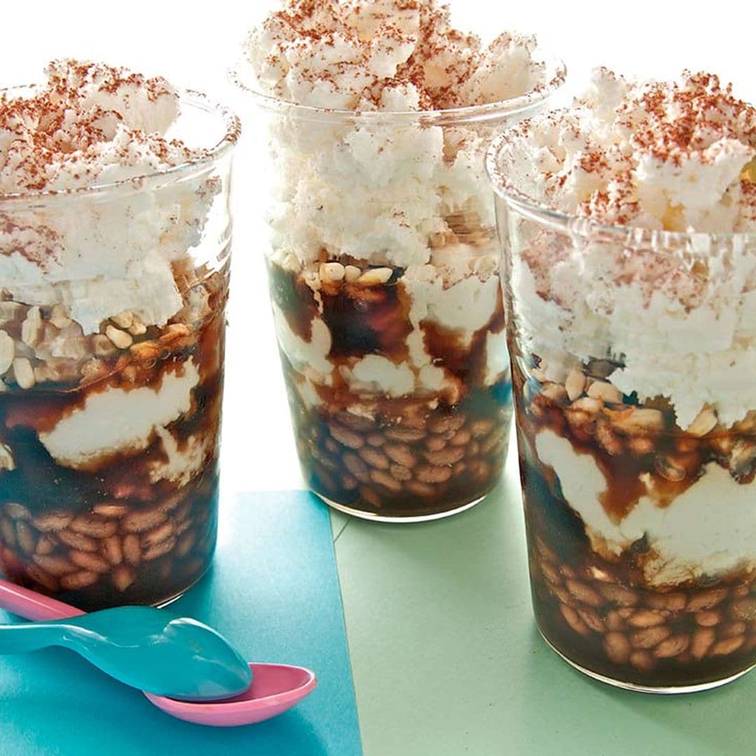 Tiramisú de arroz inflado