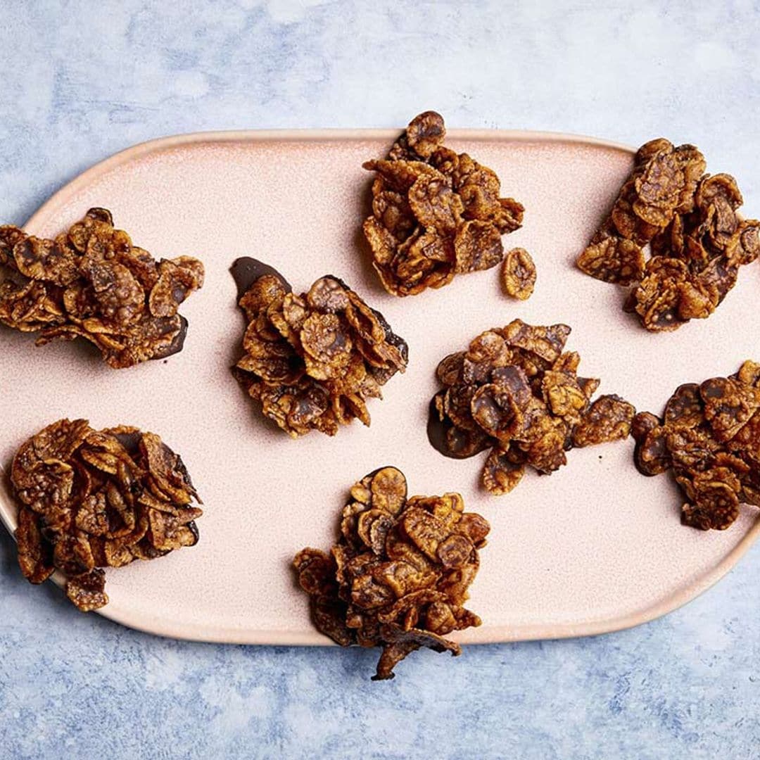 Bocaditos de cereales con chocolate sin azúcar