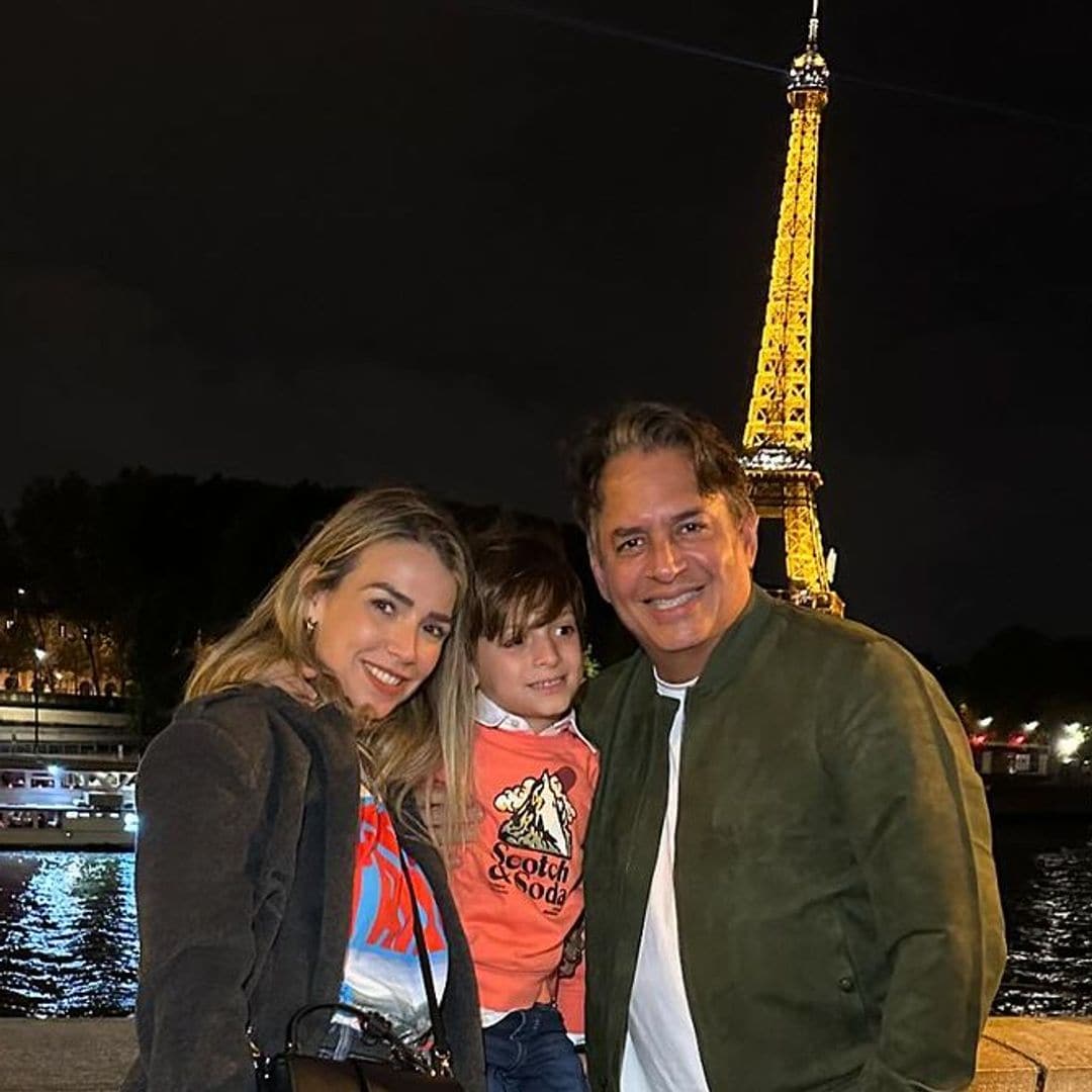 Alessandra Villegas y Daniel Sarcos se llevan un gran susto por su hijo durante su viaje familiar a París