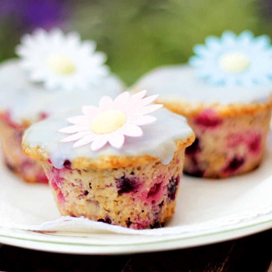 'Muffins' de moras y arándanos