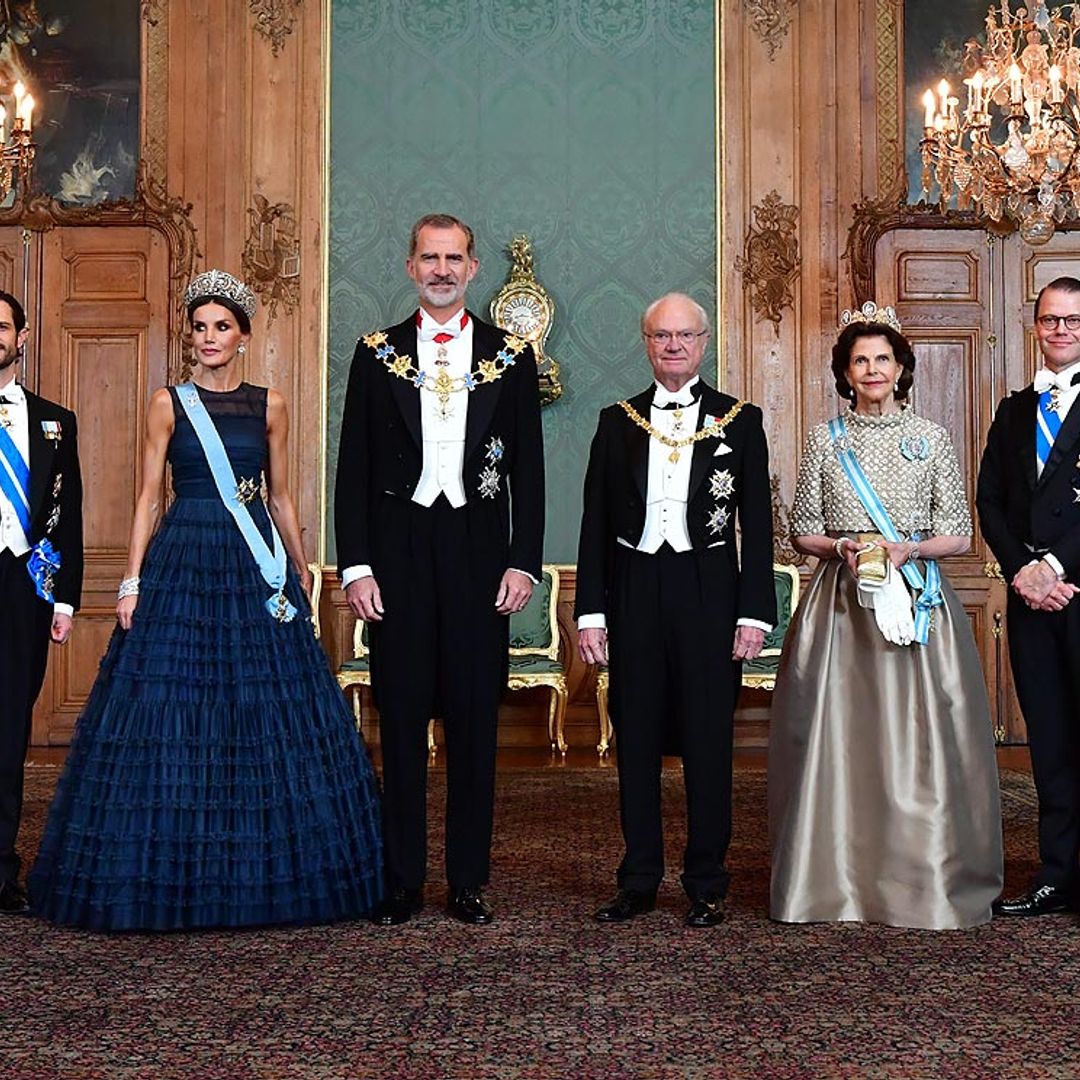 Los Reyes de Suecia ofrecen a los de España una fastuosa cena de gala