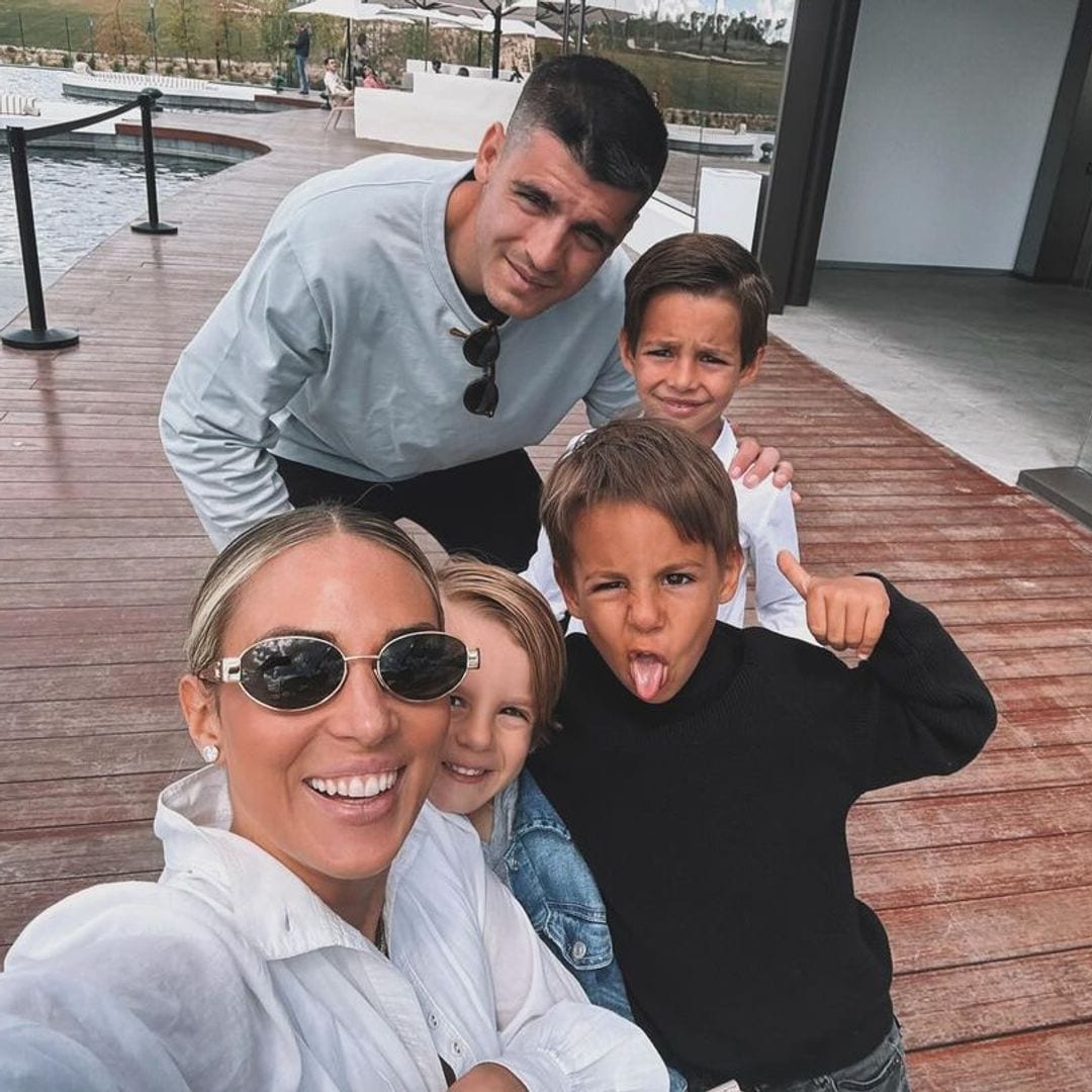 El efusivo abrazo de Álvaro Morata con sus hijos tras la mudanza de Alice Campello a Milán