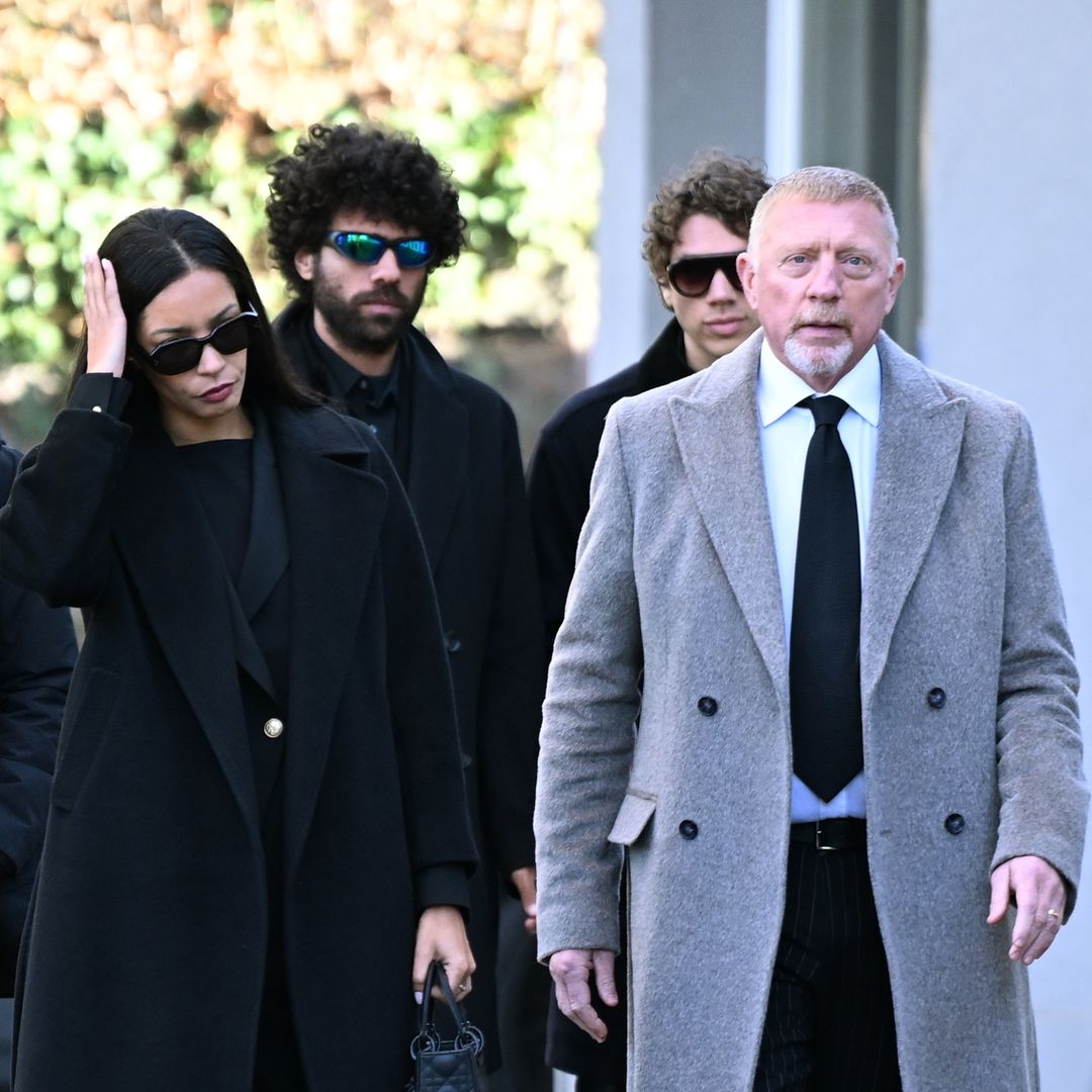 Boris Becker, arropado por su esposa y sus hijos Noah, Elias y Amadeus, en el último adiós a su madre