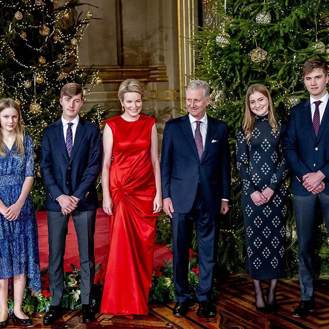 Felipe y Matilde de Bélgica, de concierto con sus hijos tras la vuelta de Elisabeth y Gabriel a casa por Navidad