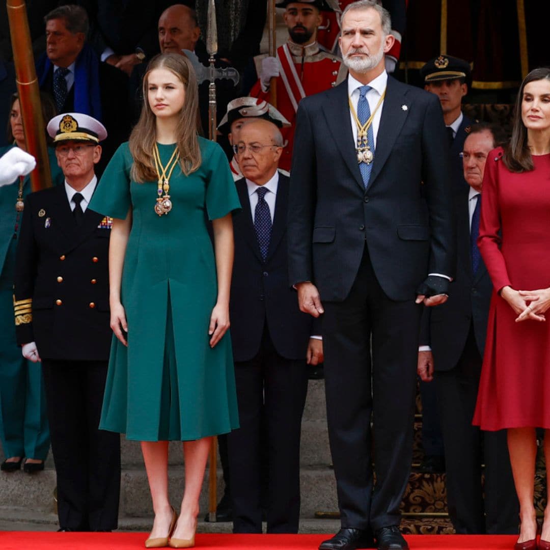 La princesa Leonor acompaña a los Reyes en la solemne apertura de la legislatura