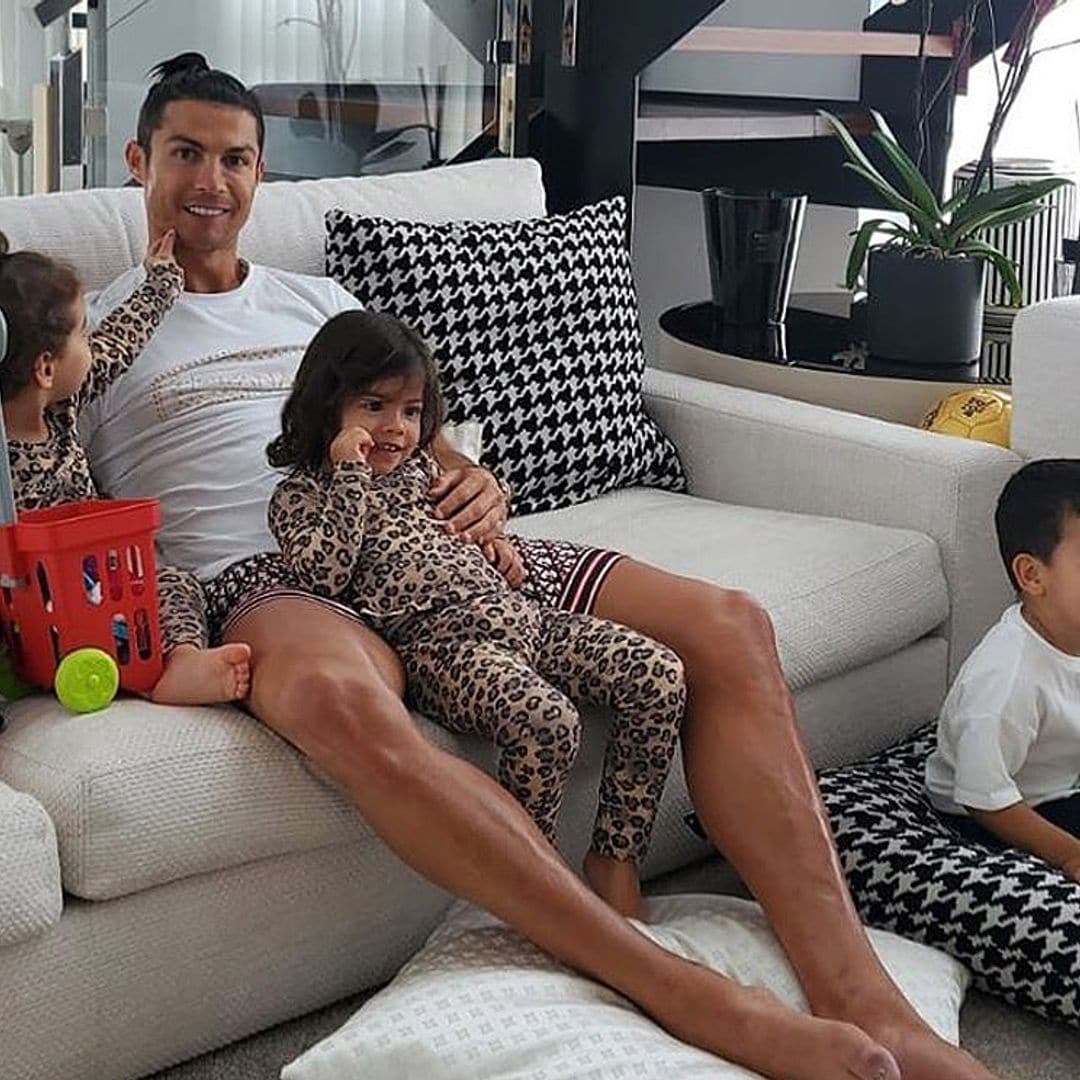 Cristiano Ronaldo se pone en forma con sus 'mejores entrenadores': sus hijos Alana y Mateo