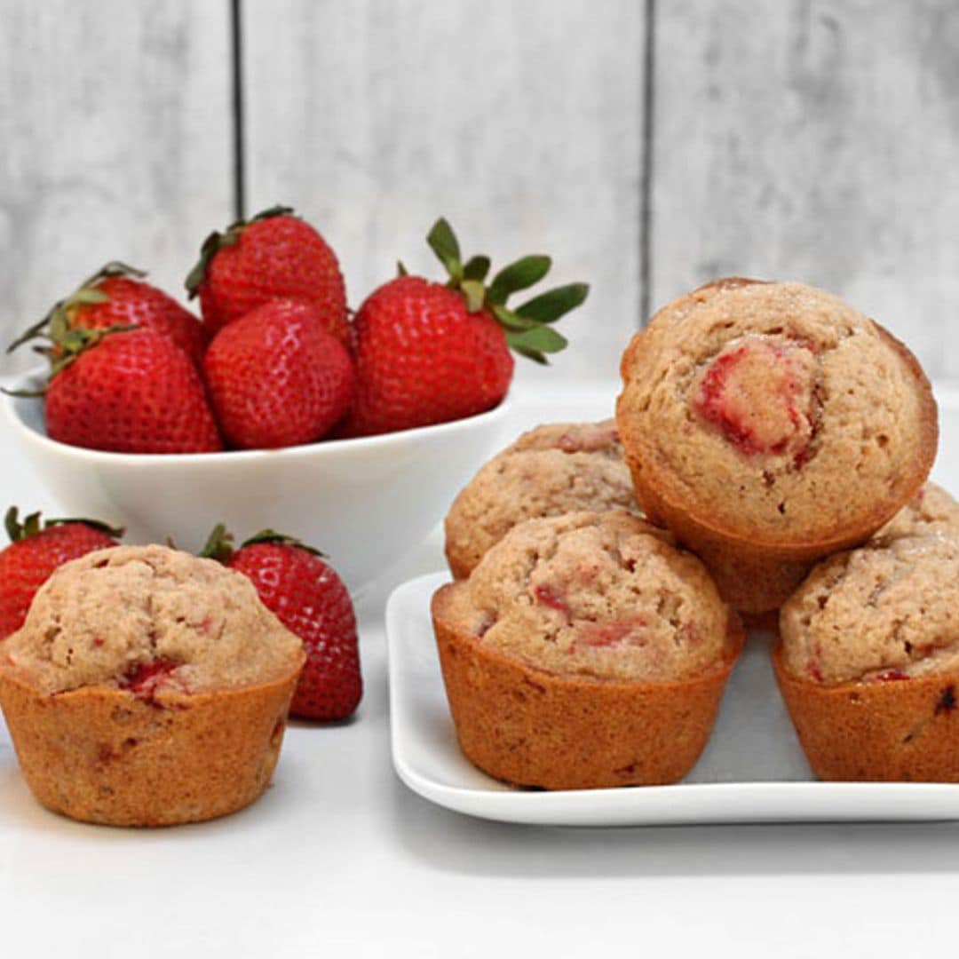 'Muffins' de avena y fresa