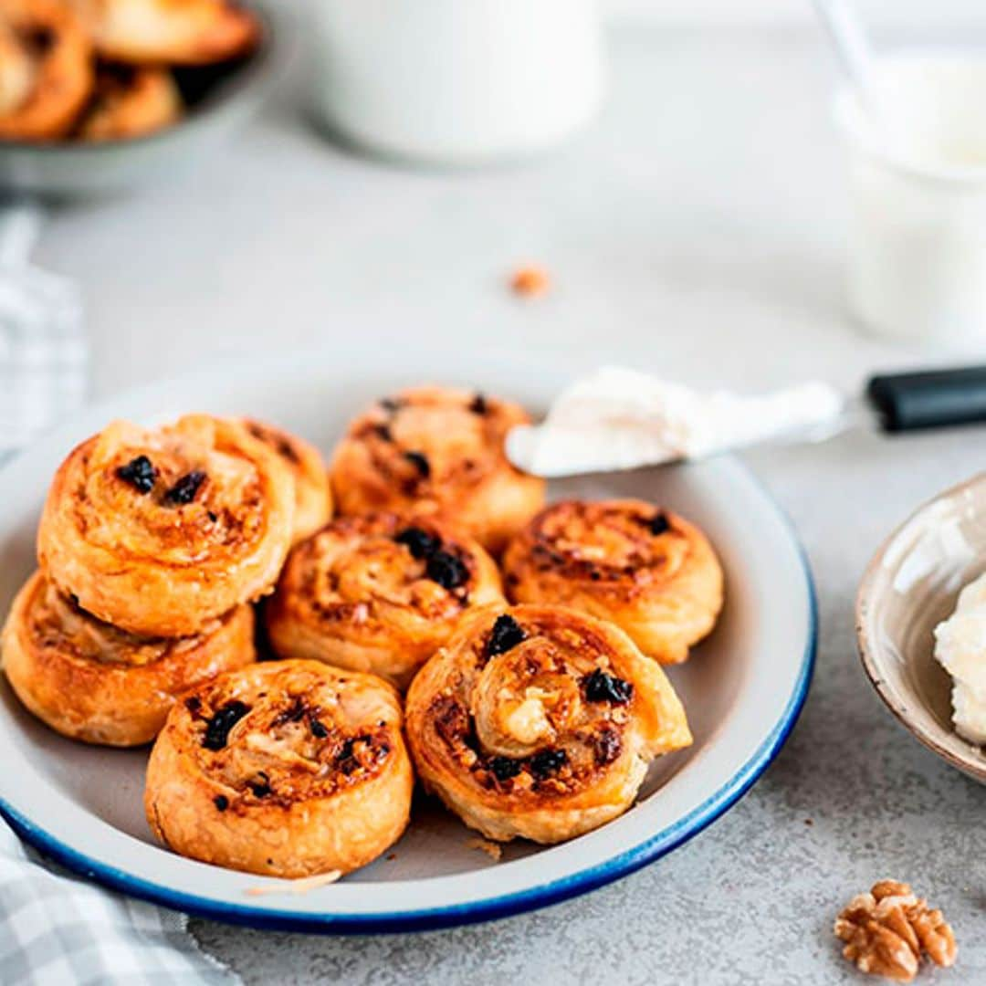 Ruedas de pasas, nueces y Parmigiano Reggiano