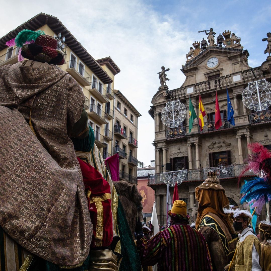 Cabalgata de Pamplona, plaza del Ayuntamiento.