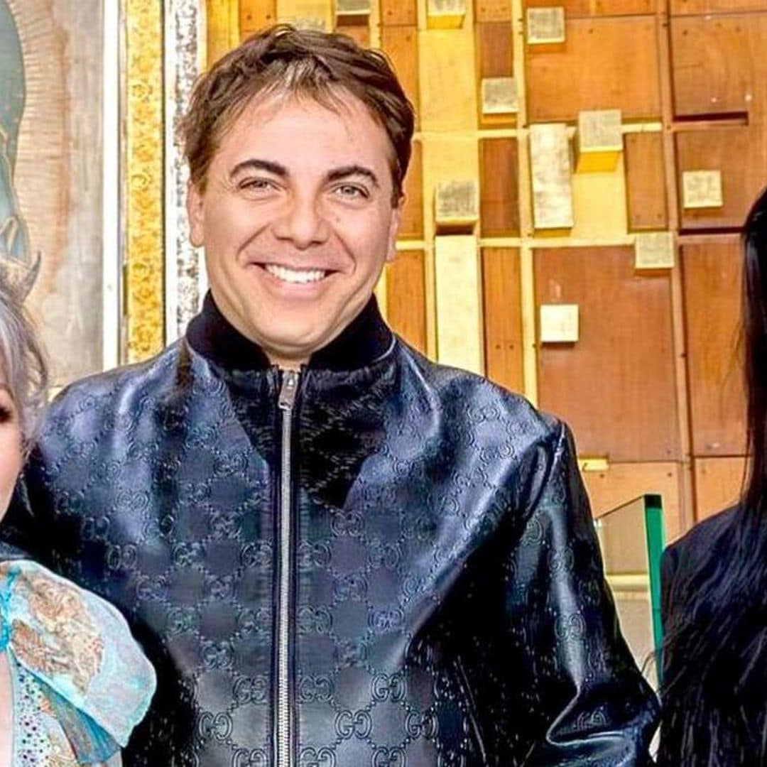 A su paso por México, Cristian Castro y su novia visitan la Basílica de Guadalupe con Verónica Castro
