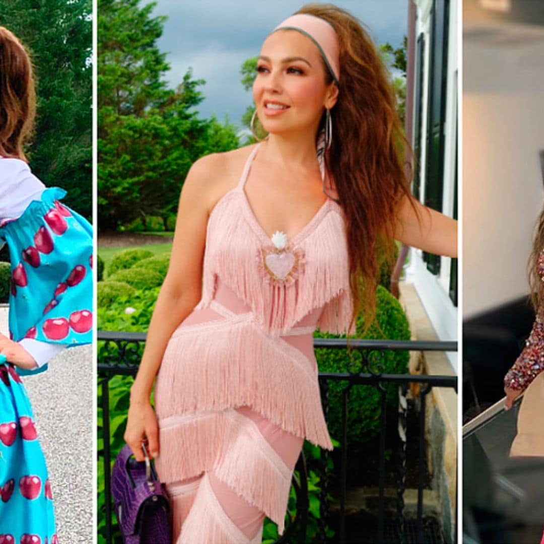 Thalía y sus looks más divertidos, ¿te atreverías probar su estilo?